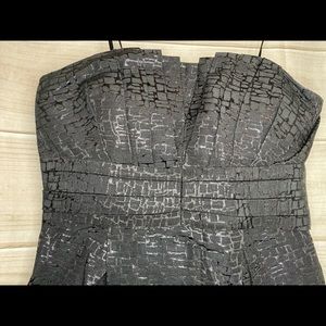 Max & Cleo Black Pattern Party Dress